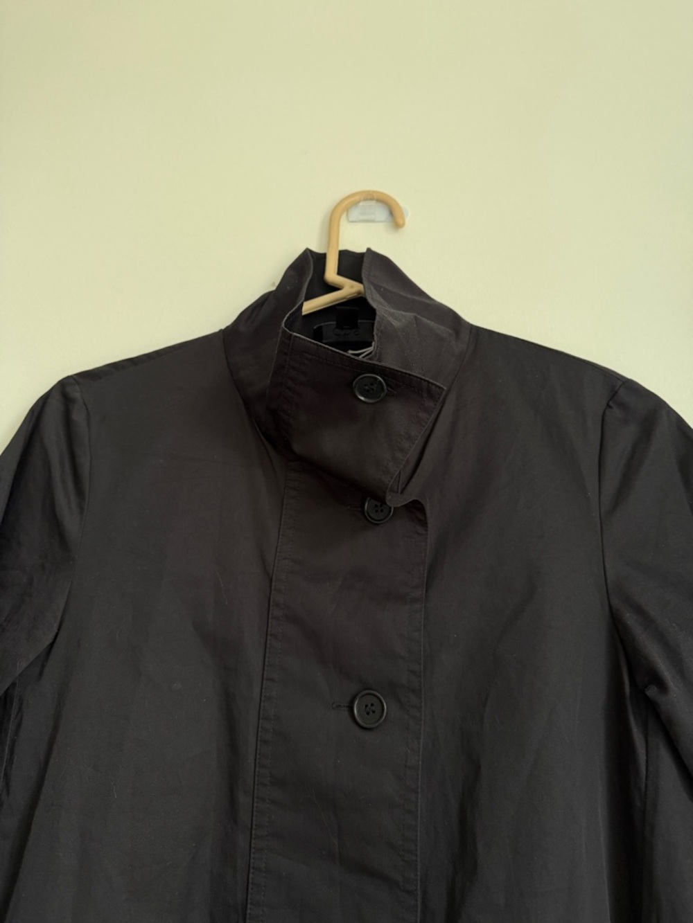 COS Black High-Collar Button-Front Dress - Picture 2 of 6